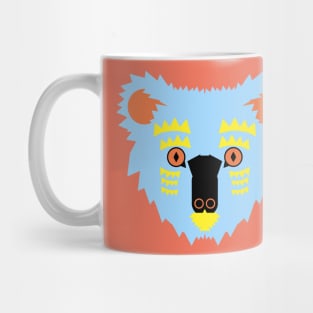 Koala Bear Face, blue Mug